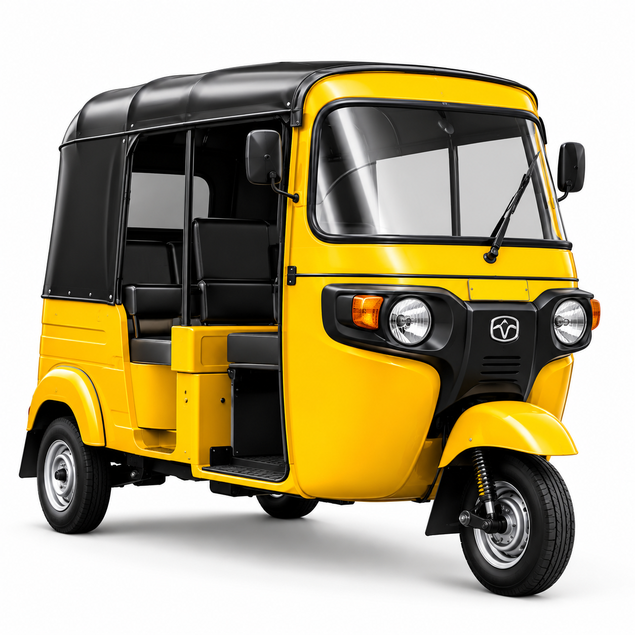 Classic Yellow-and-Black Auto Rickshaw