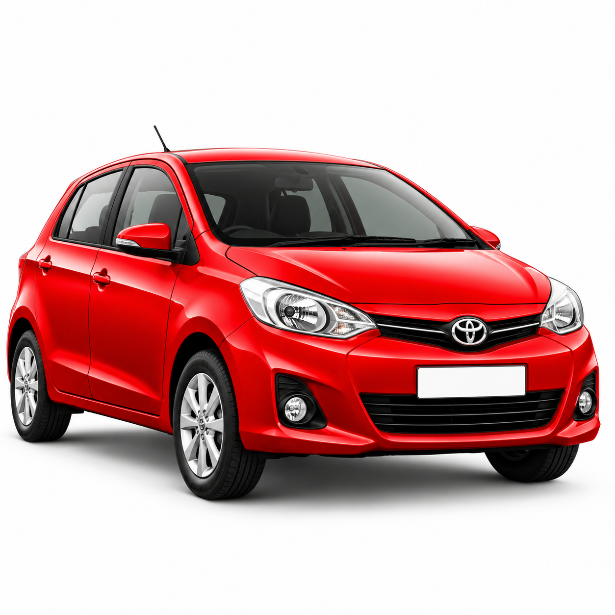 Glossy Red Compact Hatchback